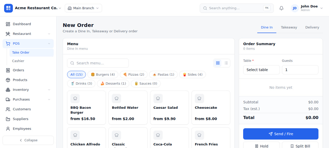 Restaurant ERP